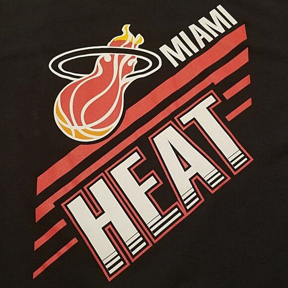 Nba Miami Heat Mitchell & Ness T Shirt 2XL Mens Retro City Logo Basketball Tee - Picture 2 of 8
